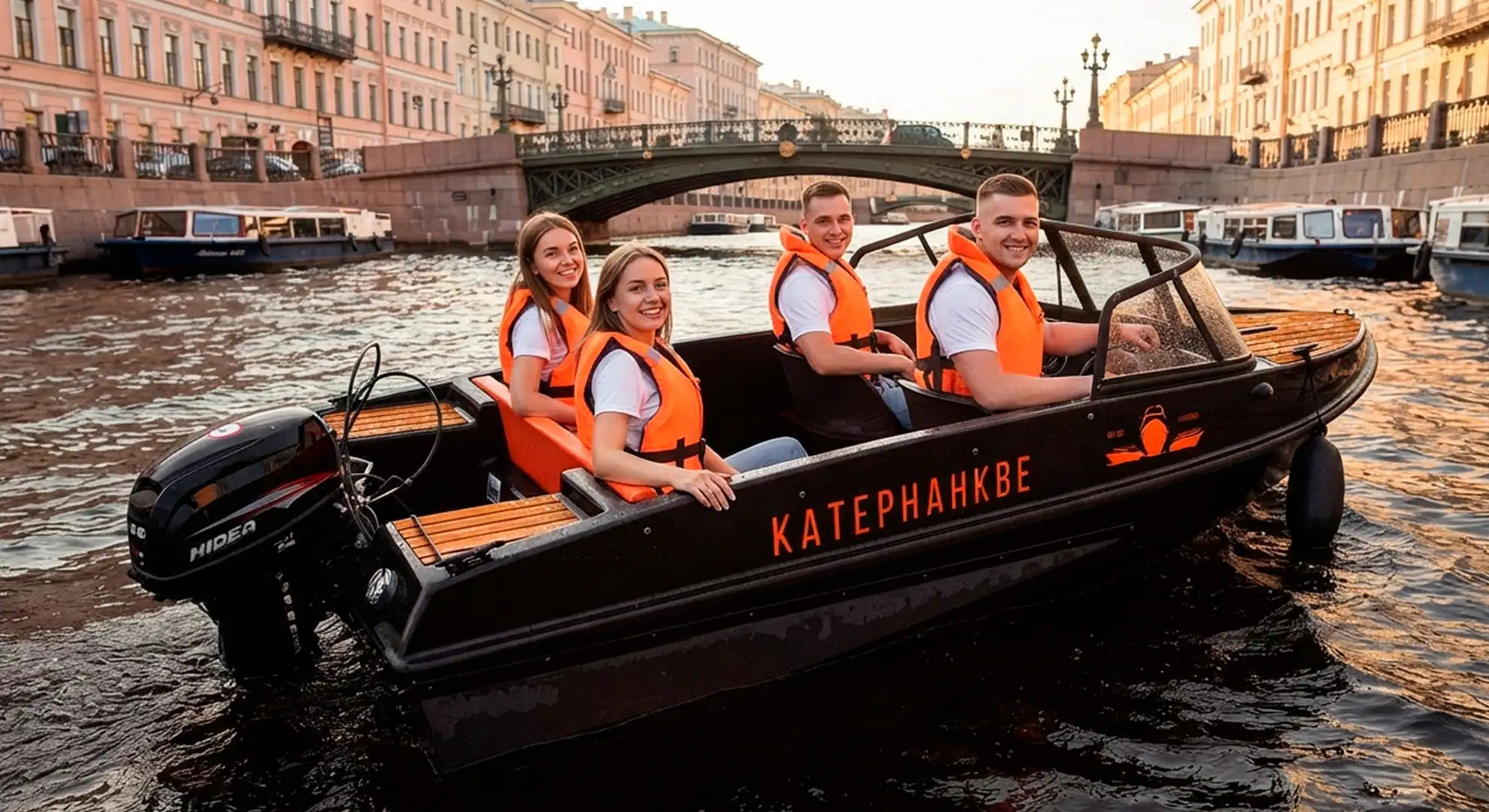 Прогулка по каналам Петербурга на катере
